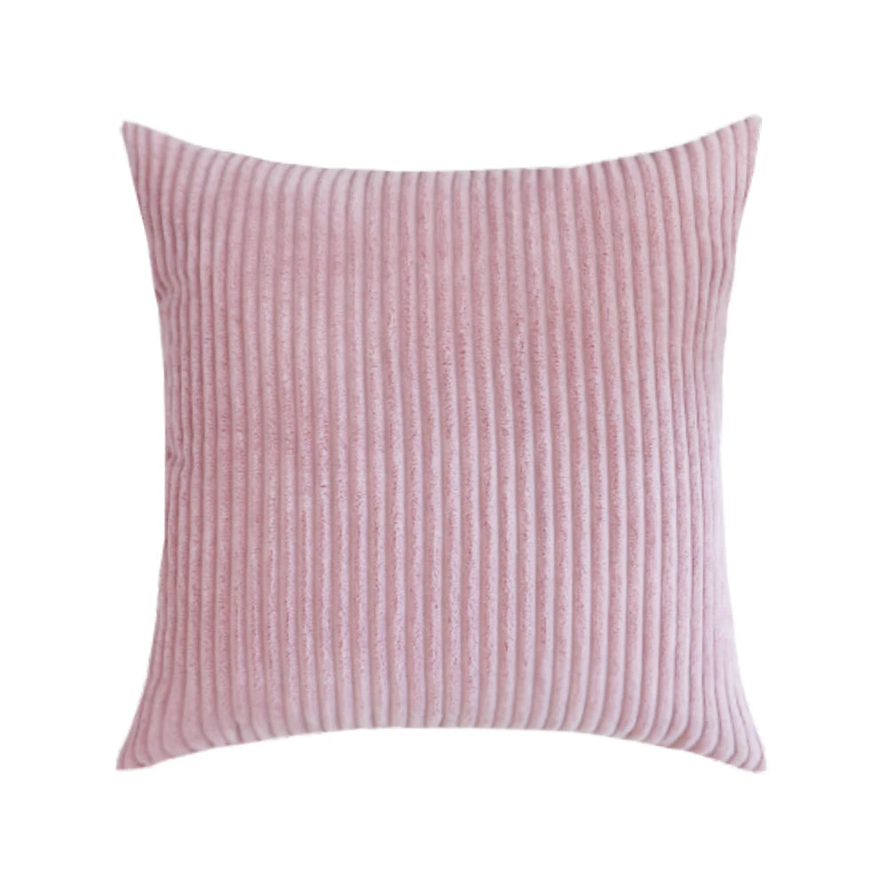 Adiva Striped Corduroy Cushion Cover - 45/50/60cm Sofa Pillow Case
