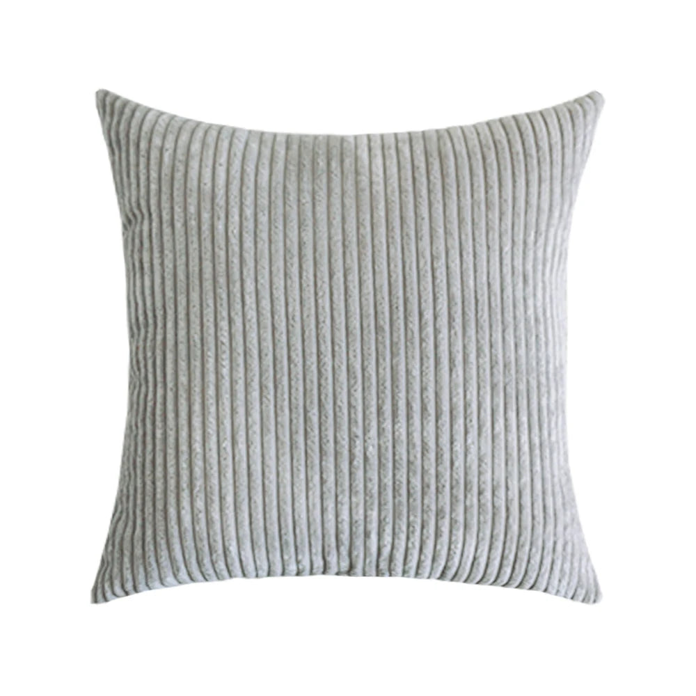 Adiva Striped Corduroy Cushion Cover - 45/50/60cm Sofa Pillow Case