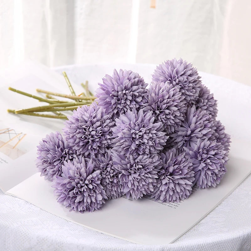 Petsy artificial hydrangea bouquet 29cm purple lavender bunch soft tone