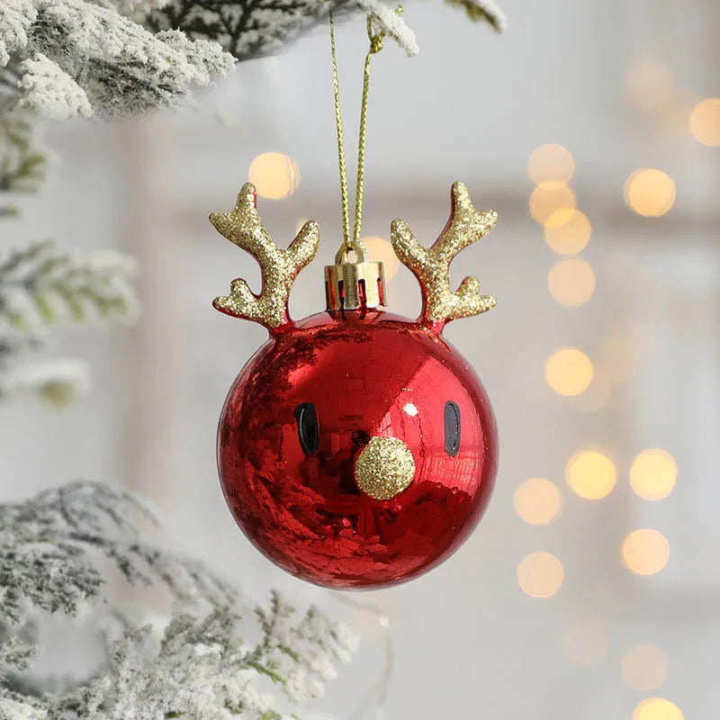 Frostie Elk Christmas Ball Ornaments - Premium Holiday Tree Decoration