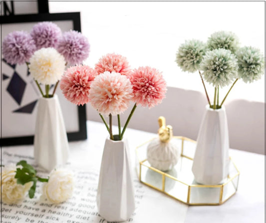 Petsy artificial hydrangea bouquet 29cm various colours n in white vases home decor styling
