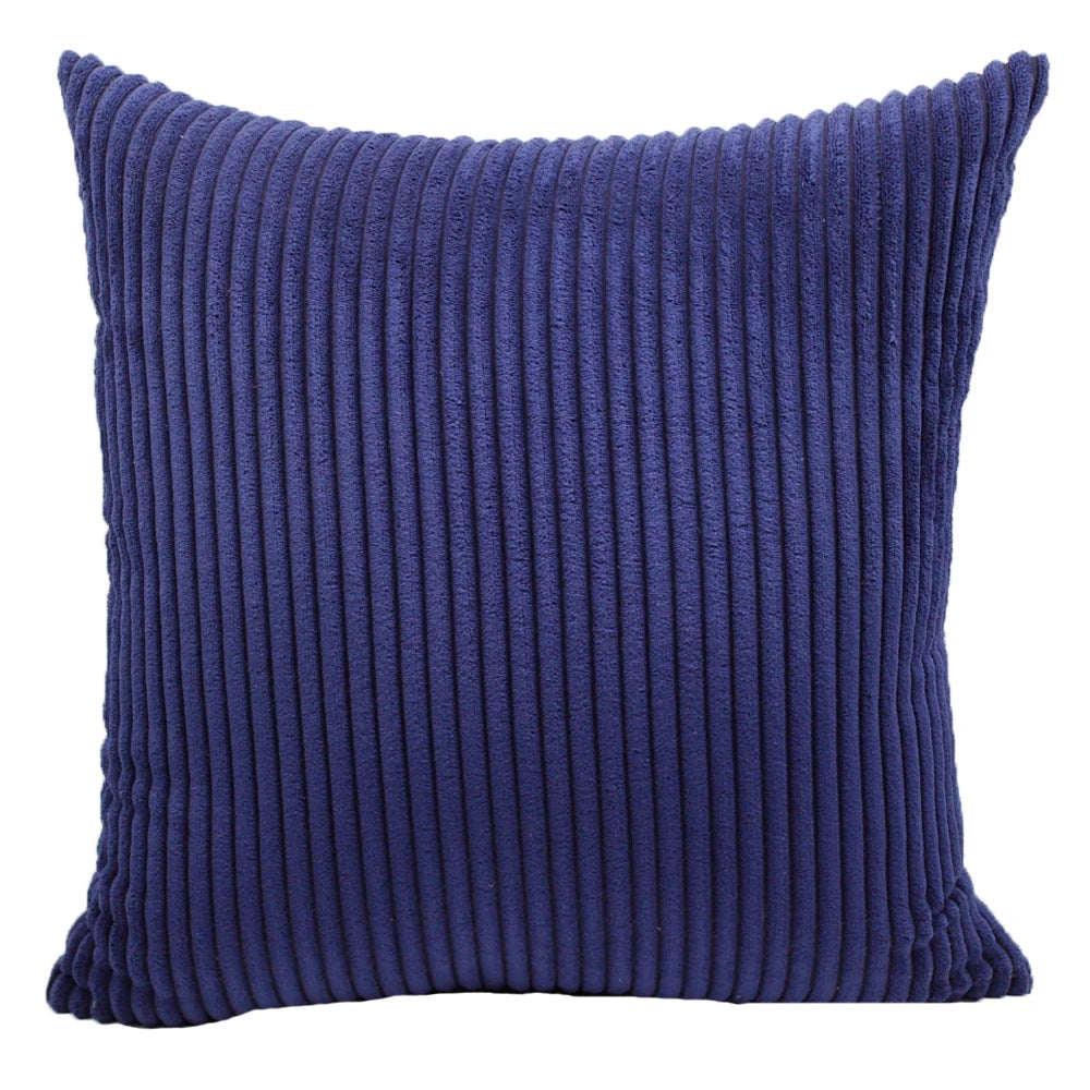 Adiva Striped Corduroy Cushion Cover - 45/50/60cm Sofa Pillow Case