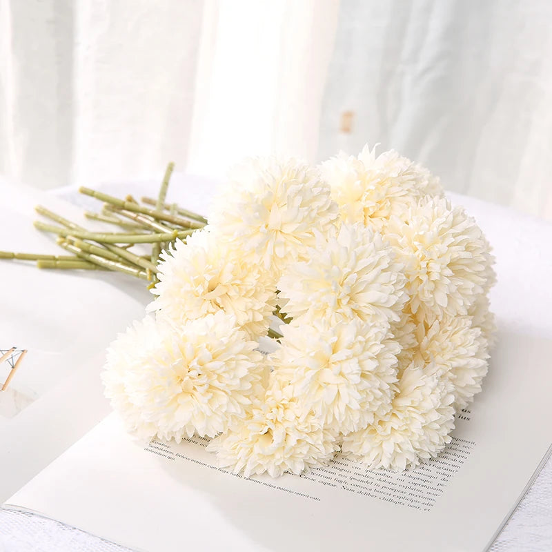 Petsy artificial hydrangea bouquet 29cm cream white elegant bunch