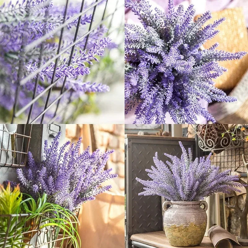 Prairie lavender bunch 38cm mixed flower arrangement home decor