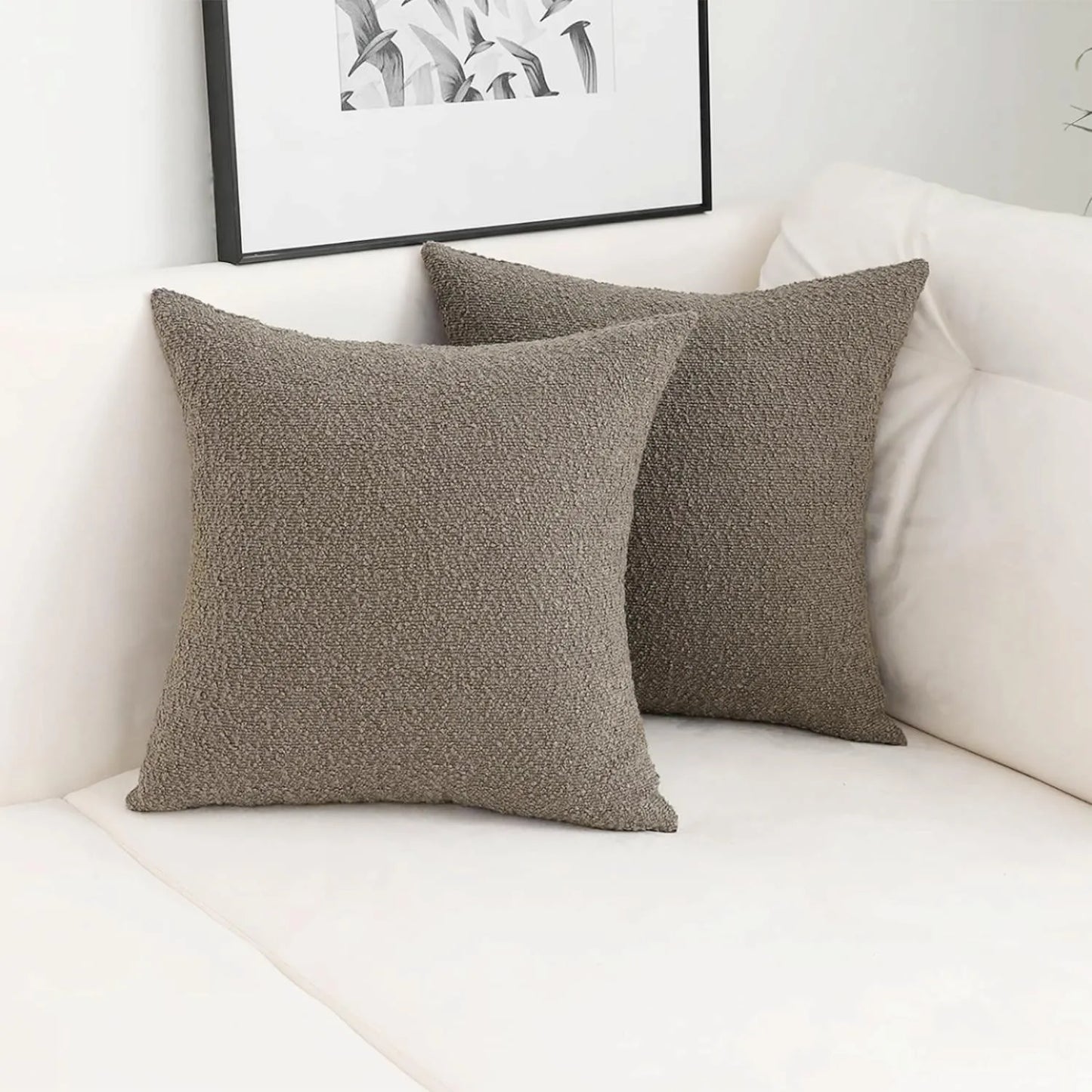 Housse de coussin en polaire douce et bouclée - Texture imitation laine d'agneau