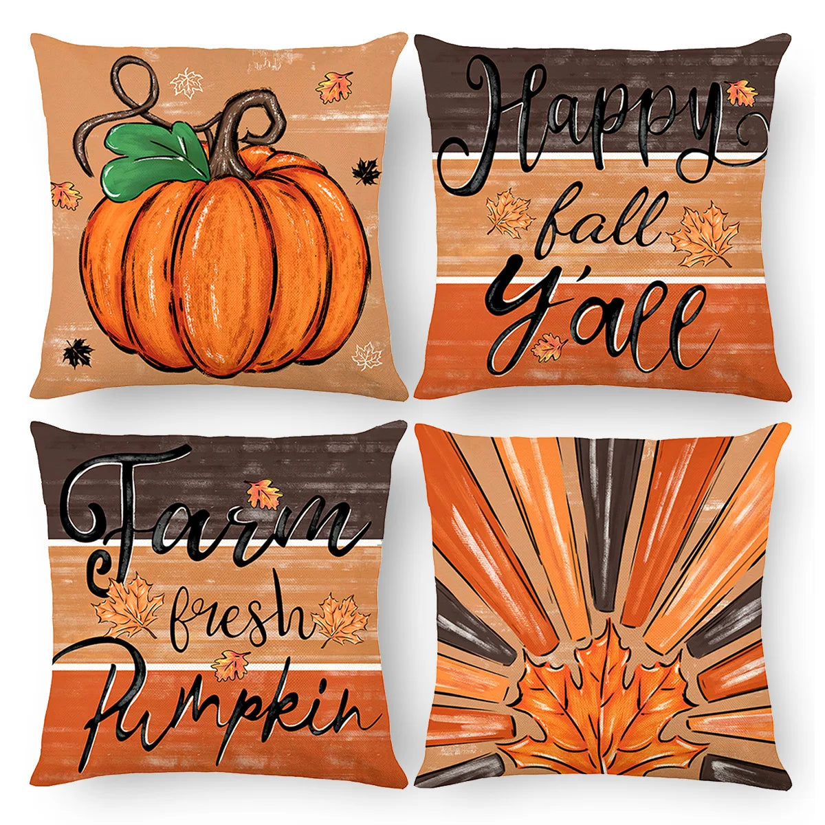 Venita 4PCS Christmas Cushion Covers - Merry Christmas Pillow Cases for Holiday Decor