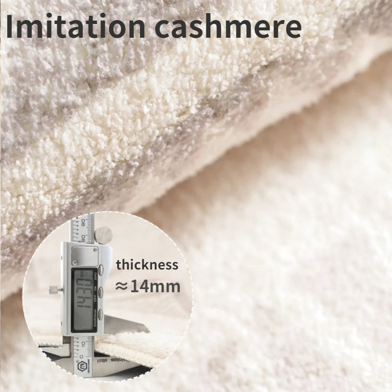 Long Bedside Rug - Fluffy Plush Non-Slip Bedroom Carpet