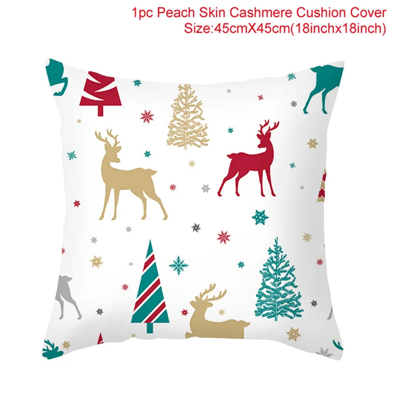 Housse de coussin de Noël - Taie d'oreiller décorative pour la maison pendant les fêtes