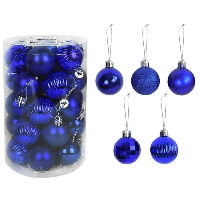 Boules de Noël incassables de 4 cm - Lot de 36 pièces