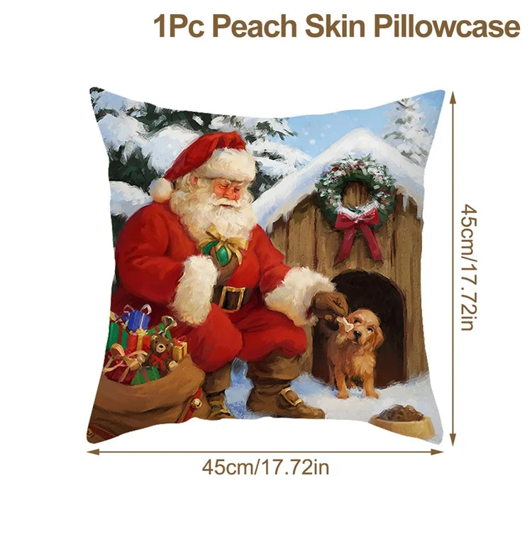 Vacanza Christmas Santa Cushion Cover 45cm - Decorative Holiday Pillow Case
