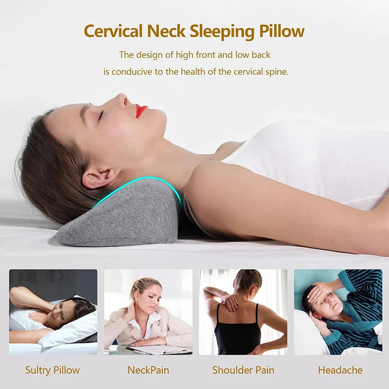 Ergonomic Memory Foam Cervical Pillow - Orthopedic Neck Support for All Sleep Positions