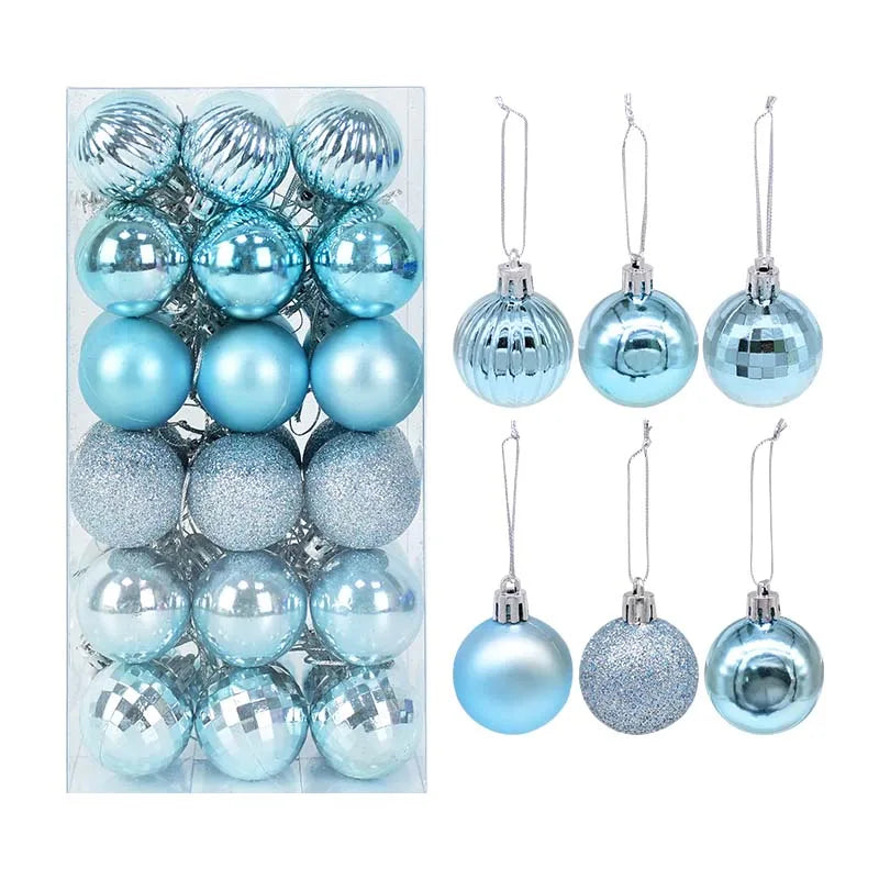 Boules de Noël incassables de 4 cm - Lot de 36 pièces