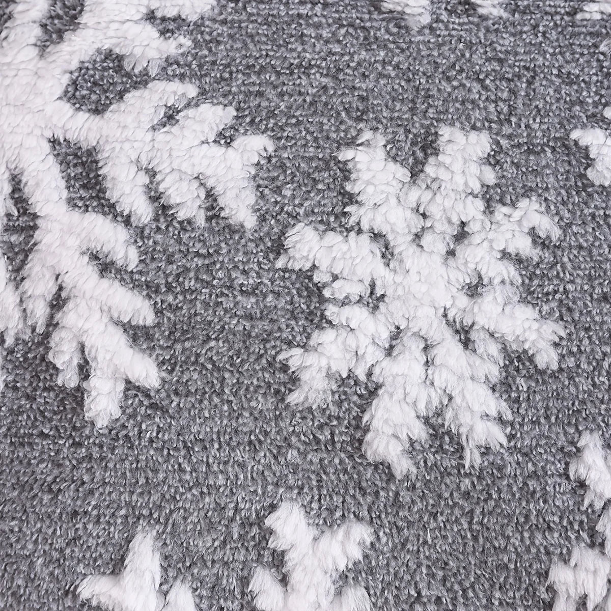 Housse de coussin décorative en jacquard de Noël - Motif flocon de neige