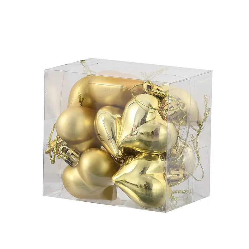 Décorations suspendues en forme de cœur - Décorations pour la Saint-Valentin et le sapin de Noël