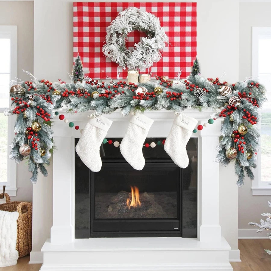 Casandra Premium Christmas Tree Garland - 180cm Artificial Pine Wreath Decor
