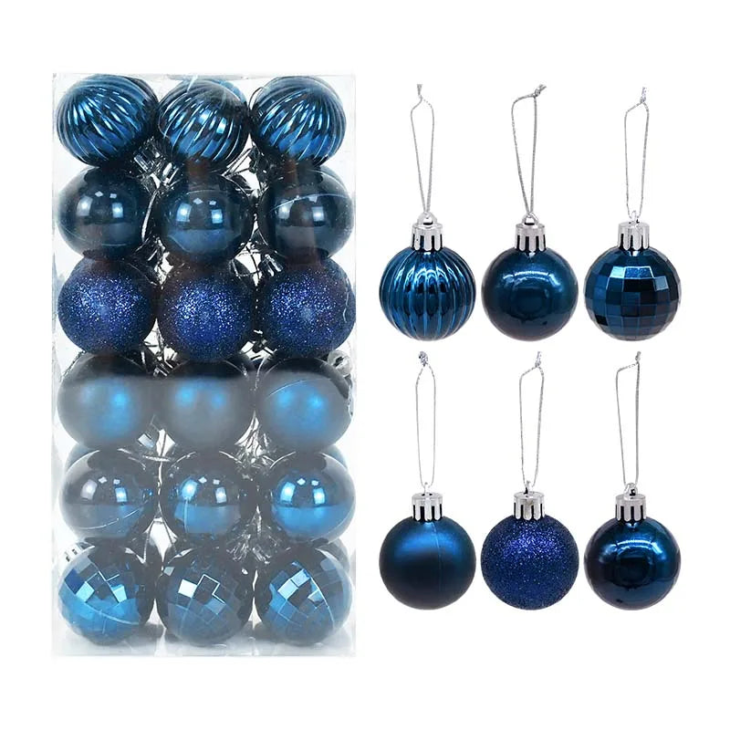 Boules de Noël incassables de 4 cm - Lot de 36 pièces