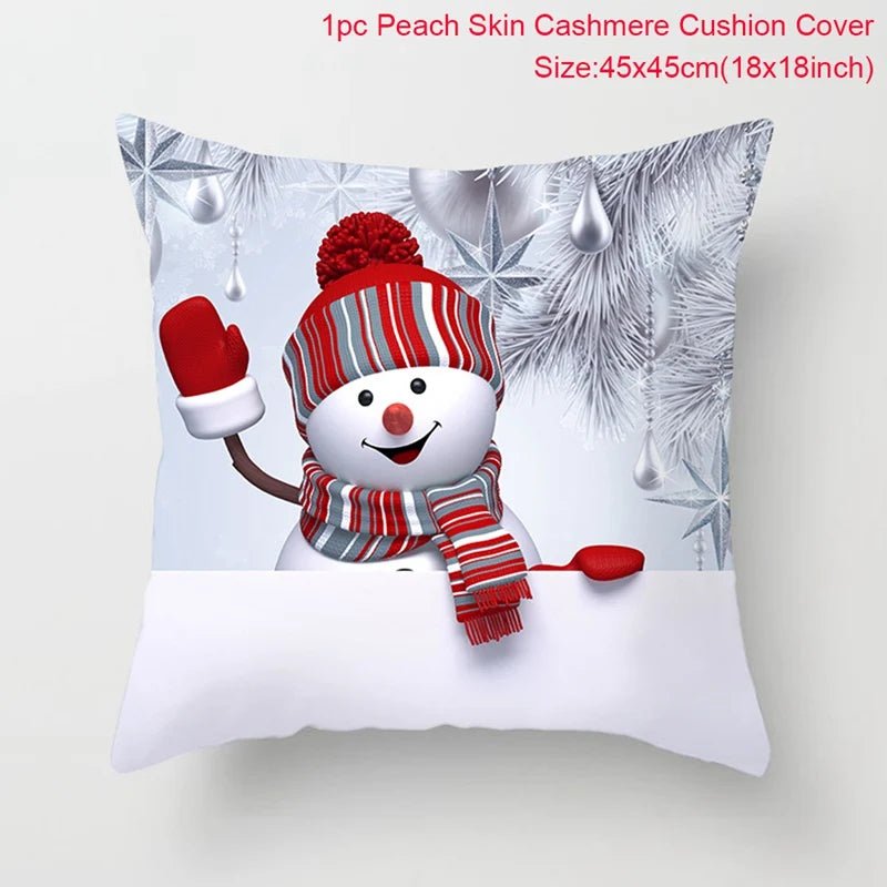 Amore Christmas Snowman Cushion Cover - Holiday Pillowcase