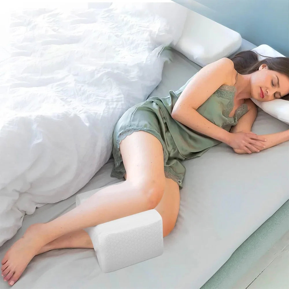 Memory Foam Knee Pillow - Orthopedic Side Sleeper Support