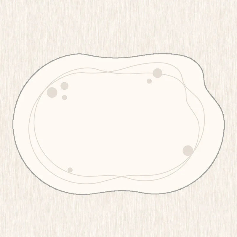 Mono Irregular Pattern Luxury Carpet - Living Room & Coffee Table Rug