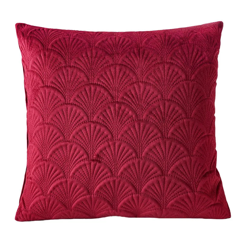 Fann Velvet Cushion Cover - Shell Pattern Double Sided Pillowcase
