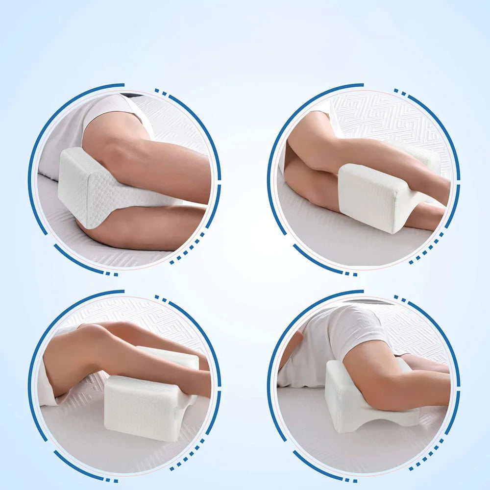 Memory Foam Knee Pillow - Orthopedic Side Sleeper Support