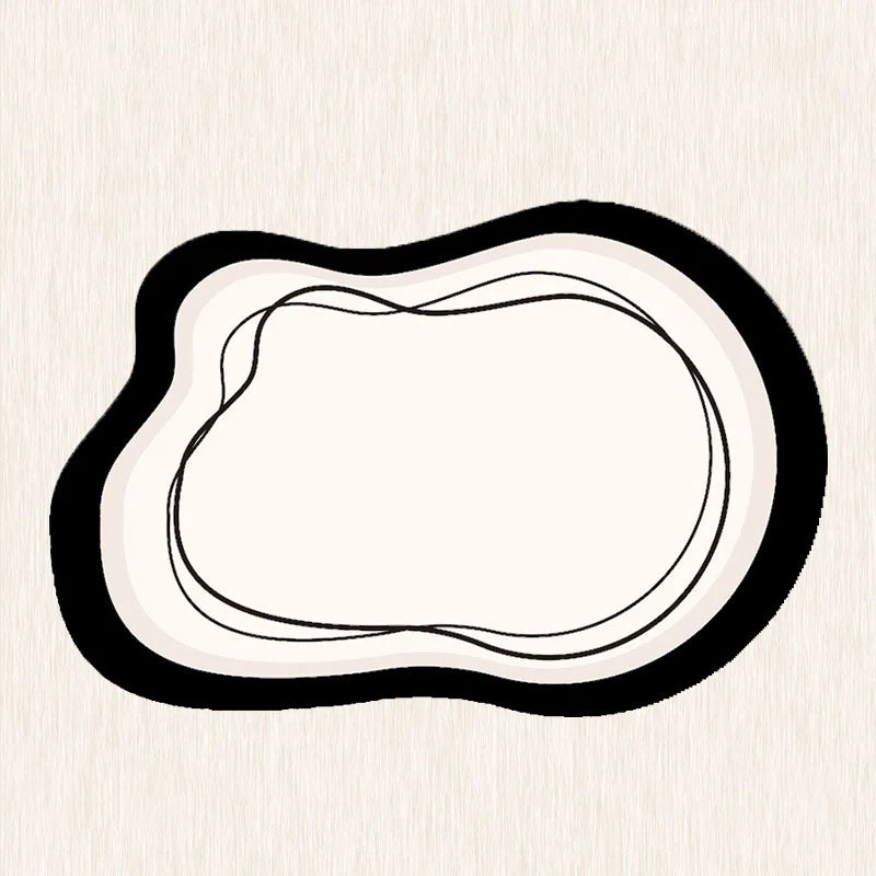 Mono Irregular Pattern Luxury Carpet - Living Room & Coffee Table Rug