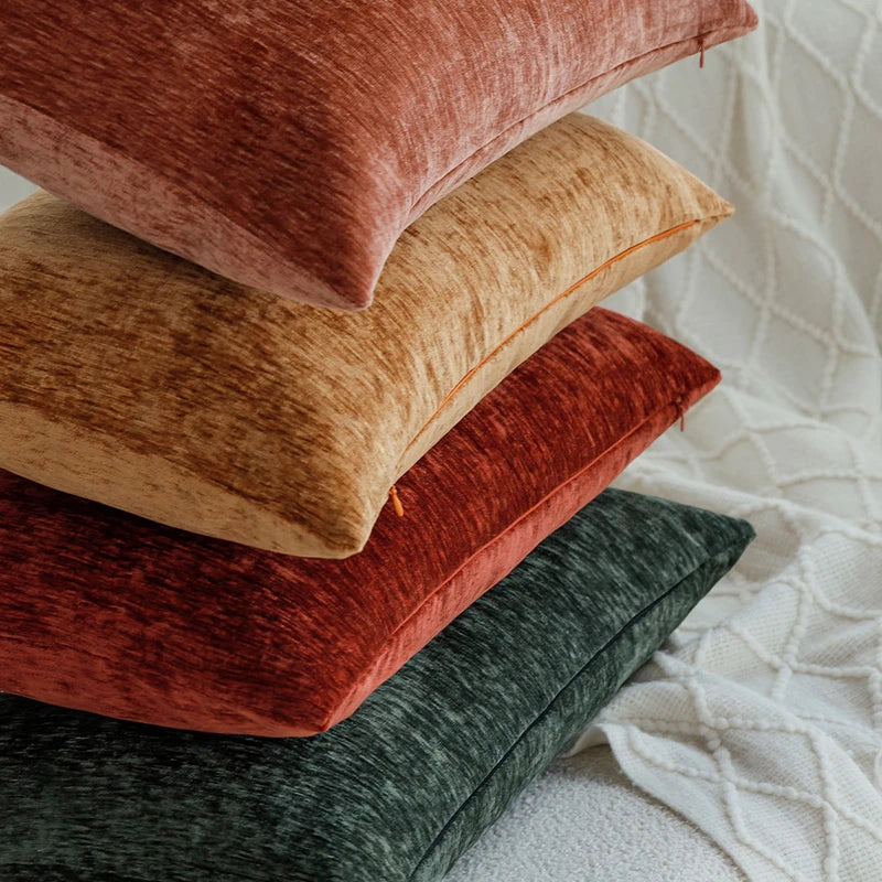 Bliss Chenille Pillow Cover 30x50cm - Soft Decorative Cushion Case for Sofa & Bedroom