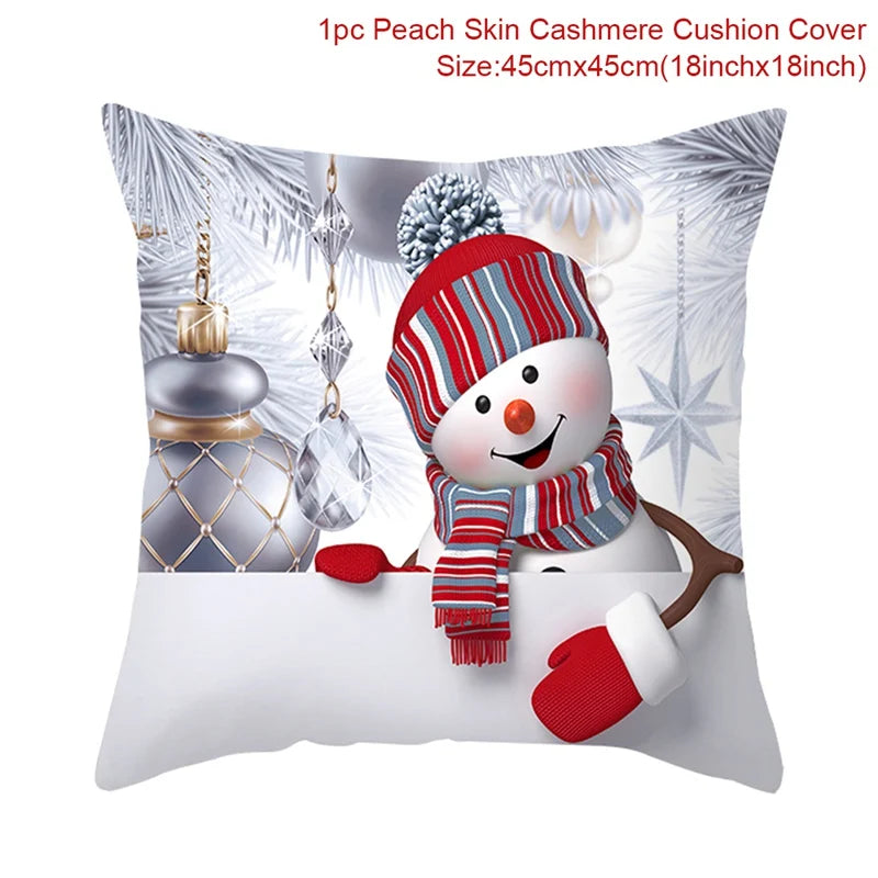 Amore Christmas Snowman Cushion Cover - Holiday Pillowcase