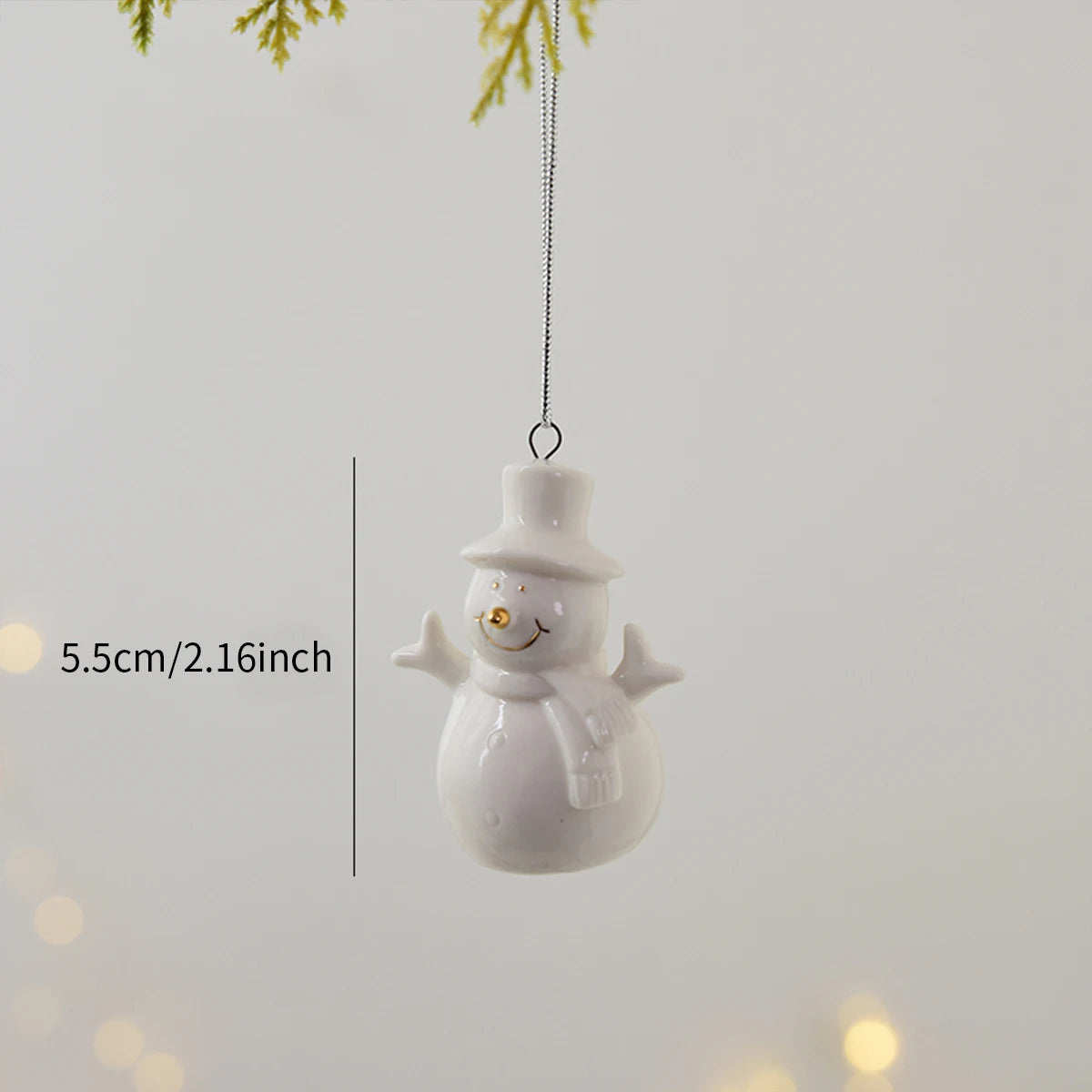 Pearly Christmas Hollow Ceramic Elk Pendant - Premium Holiday Tree Decoration