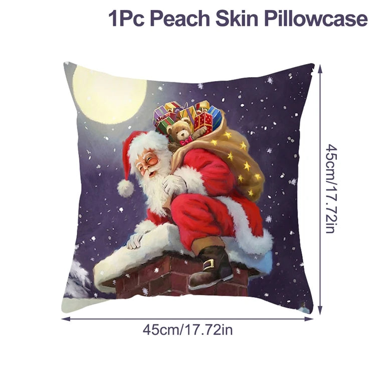 Vacanza Christmas Santa Cushion Cover 45cm - Decorative Holiday Pillow Case