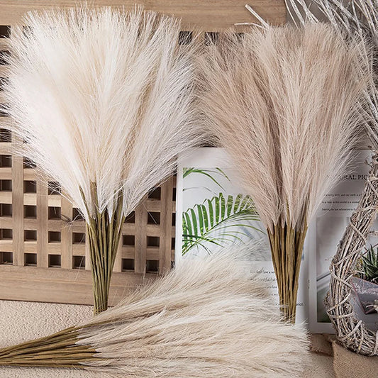Lydia artificial reed grass bouquet 10pcs beige pampas boho home decor styling
