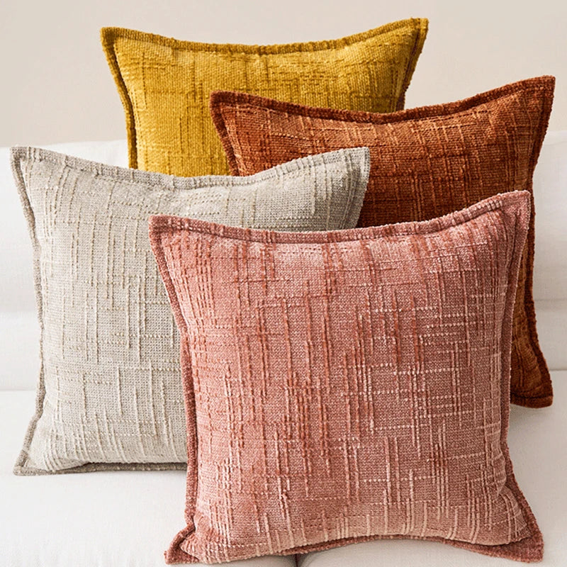 Masy Chenille Cushion Cover - Bamboo Yarn Textured Throw Pillow Case