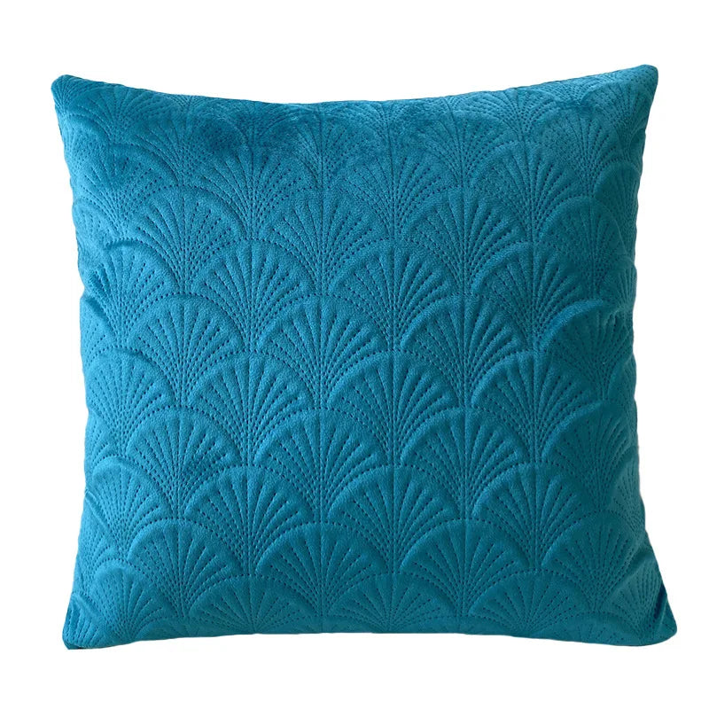 Fann Velvet Cushion Cover - Shell Pattern Double Sided Pillowcase