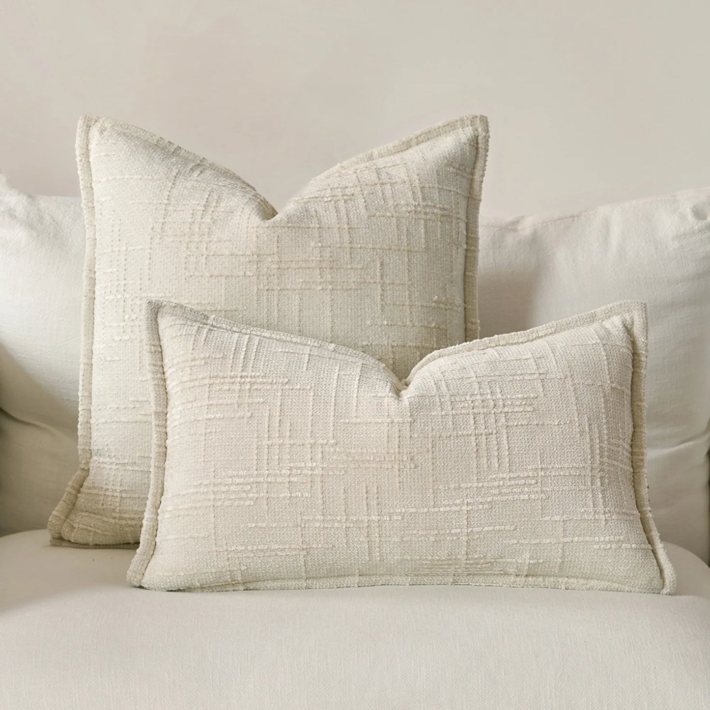 Masy Chenille Cushion Cover - Bamboo Yarn Textured Throw Pillow Case