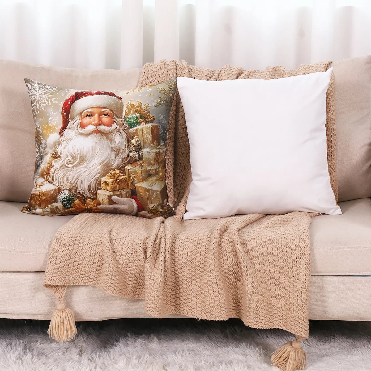 Micasa Christmas Cushion Covers 4-Pack - Holiday Pillow Cases