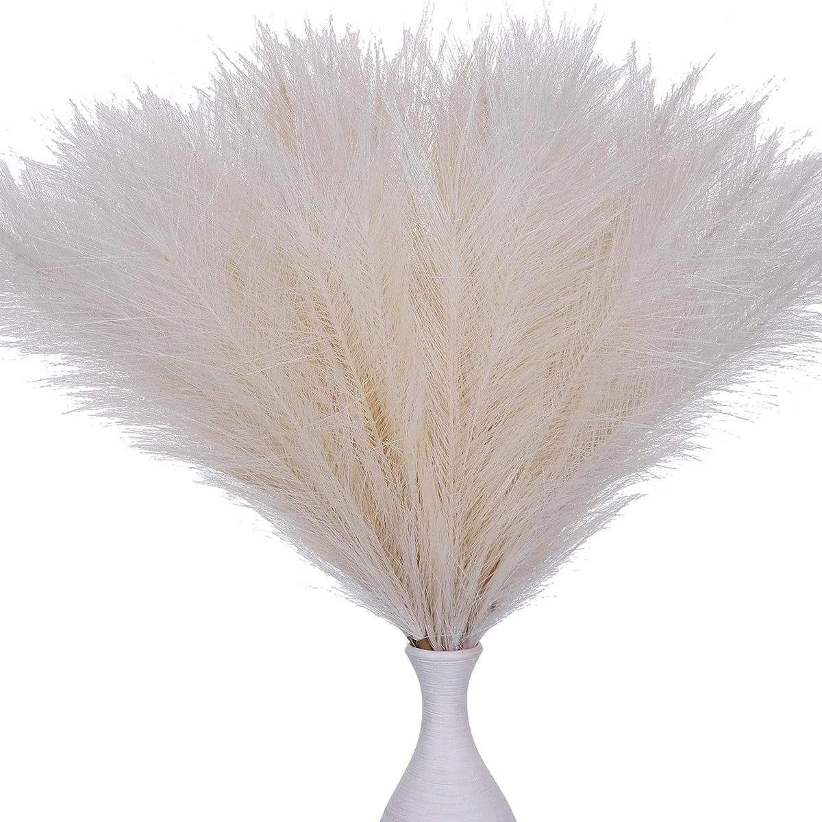 Beige pampas grass 42cm - 10pcs synthetic dried grass for modern decor