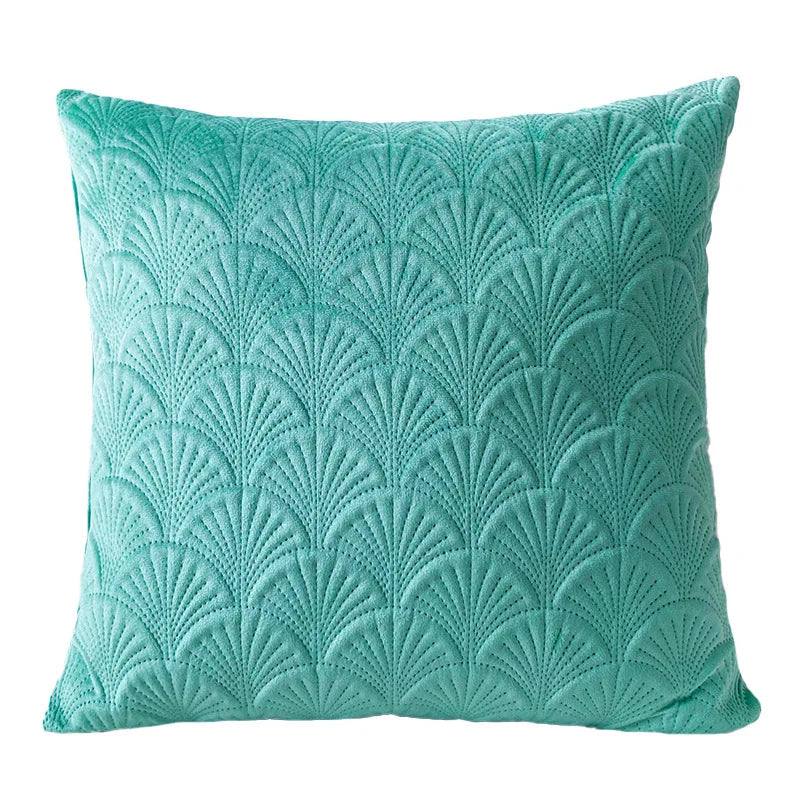Fann Velvet Cushion Cover - Shell Pattern Double Sided Pillowcase