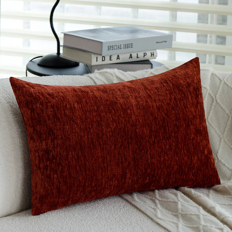 Bliss Chenille Pillow Cover 30x50cm - Soft Decorative Cushion Case for Sofa & Bedroom