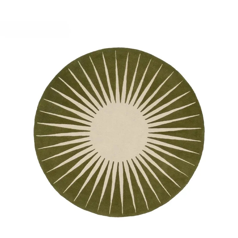 Sunflower Round Rug - Anti-Slip Short Pile Carpet