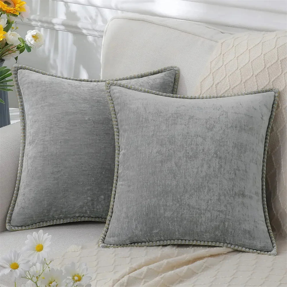 Maxima Chenille Velvet Cushion Covers 40x40 50x50cm