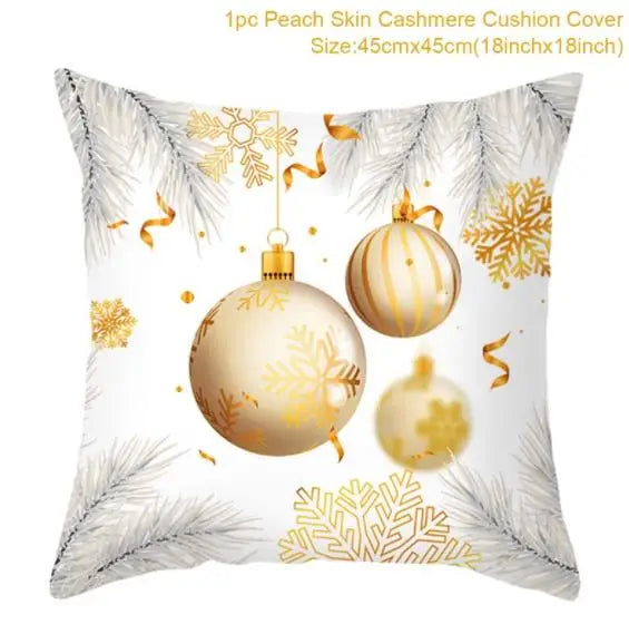 Housse de coussin de Noël - Taie d'oreiller décorative pour la maison pendant les fêtes