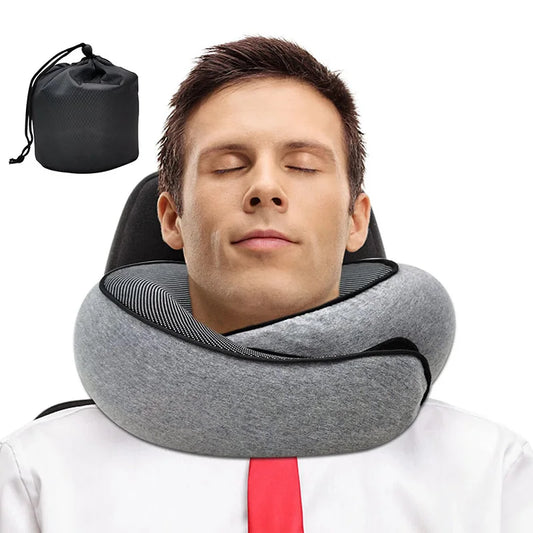 Travel Neck Pillow - U-Shaped Memory Foam for Neck Support & Comfort