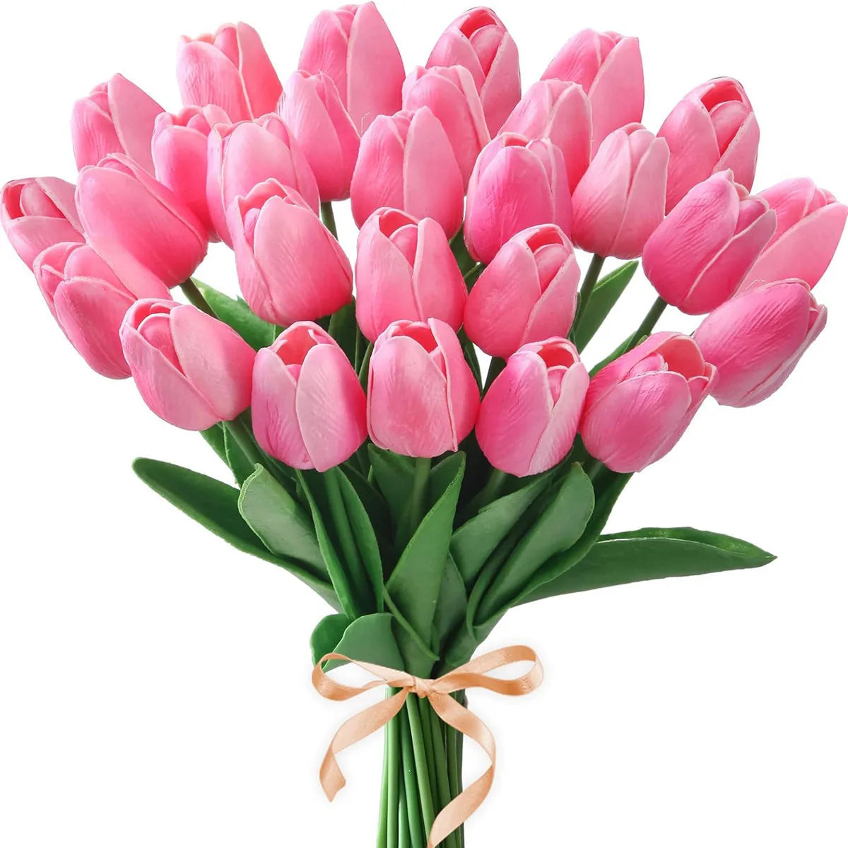 Hot Pink artificial tulip bouquet - romantic home decoration