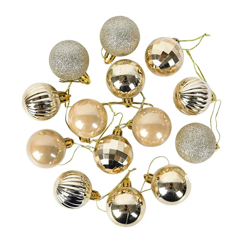 Boules de Noël incassables de 4 cm - Lot de 36 pièces