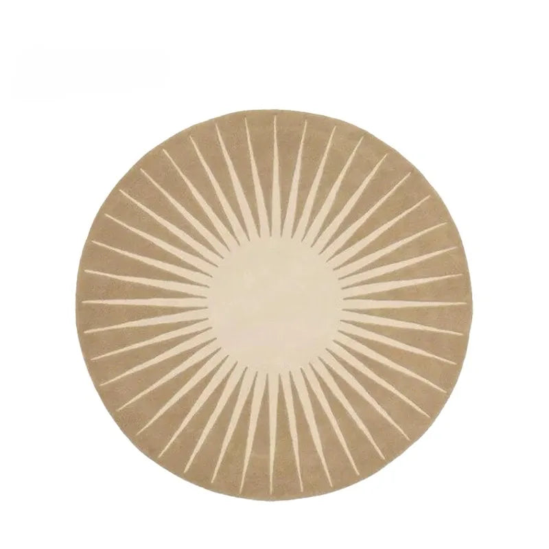 Sunflower Round Rug - Anti-Slip Short Pile Carpet