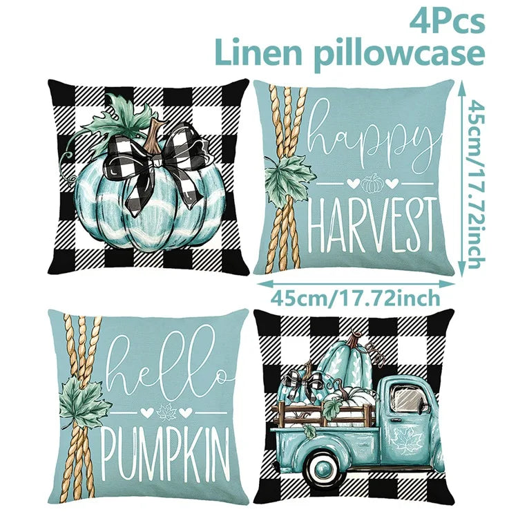 Venita 4PCS Christmas Cushion Covers - Merry Christmas Pillow Cases for Holiday Decor