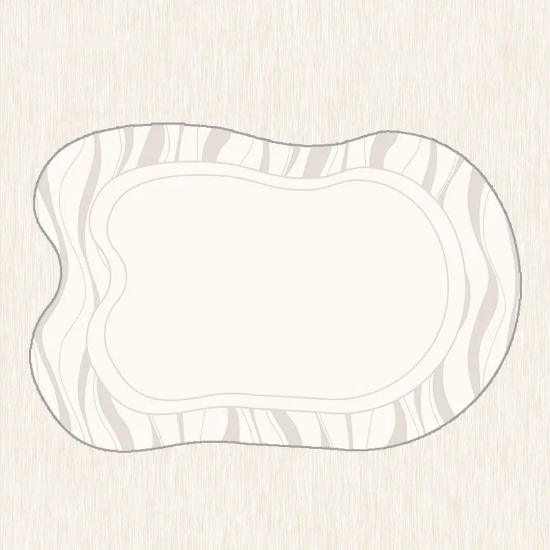 Mono Irregular Pattern Luxury Carpet - Living Room & Coffee Table Rug