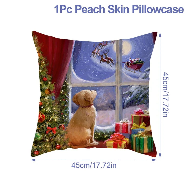 Vacanza Christmas Santa Cushion Cover 45cm - Decorative Holiday Pillow Case