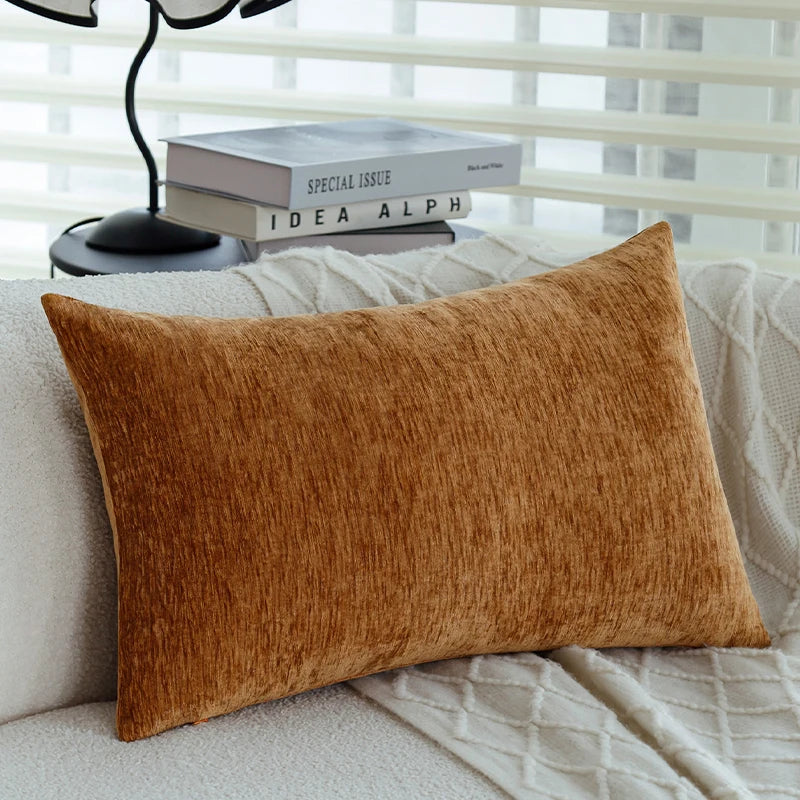 Bliss Chenille Pillow Cover 30x50cm - Soft Decorative Cushion Case for Sofa & Bedroom