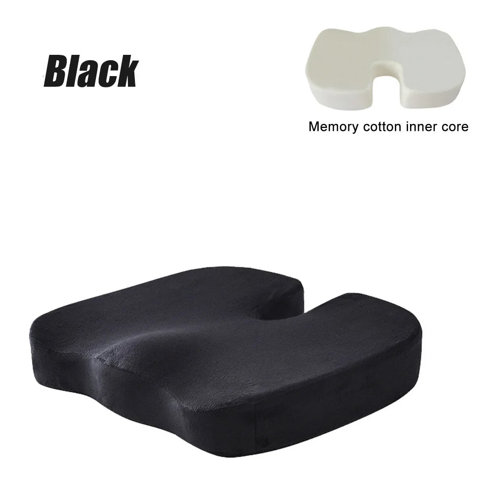 U-Shaped Memory Foam Seat Cushion - Orthopedic Chair Pad for Hip Support